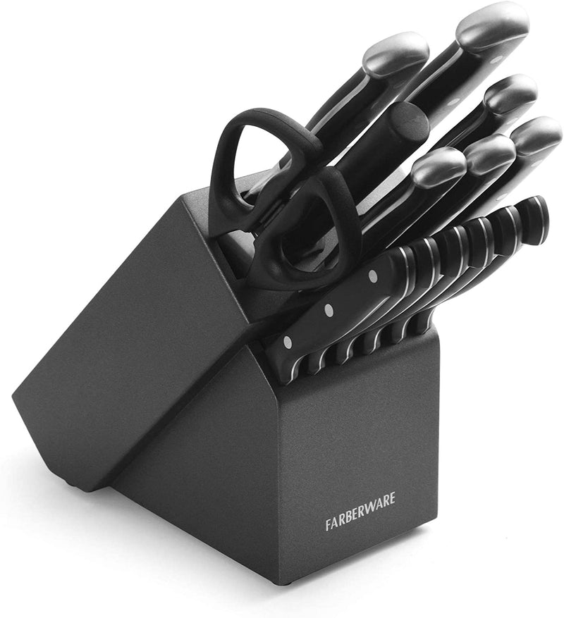 Farberware Forged Triple Riveted Knife Block Set, 15-Piece, Graphite Home & Garden > Kitchen & Dining > Kitchen Tools & Utensils > Kitchen Knives Lifetime Brands Inc. Graphite  