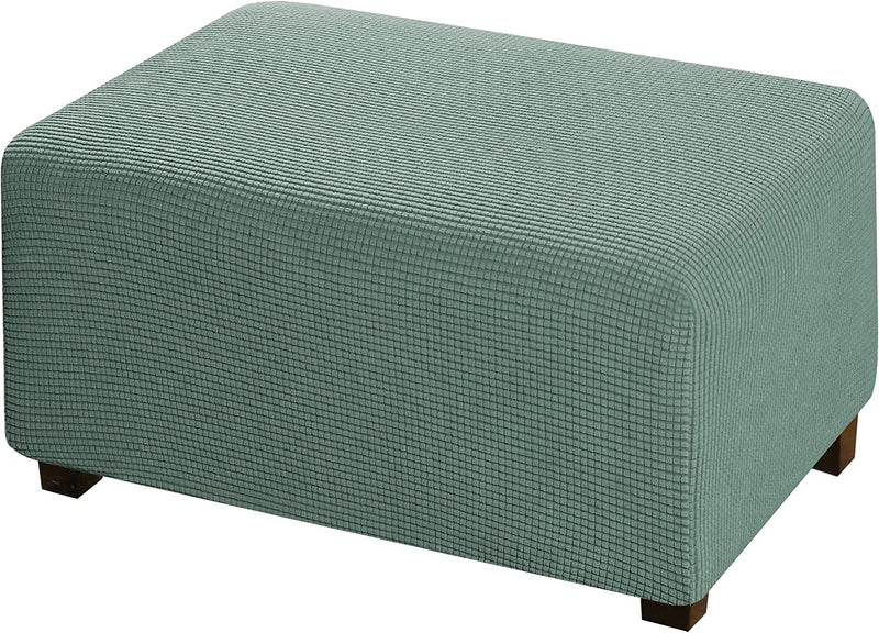 Ottoman Slipcovers Footrest Sofa Slipcovers Footstool Protector Covers High Spandex Lycra Slipcover Machine Washable Cover with Spandex Jacquard Checked Pattern，Standard Size, Charcoal Gray Home & Garden > Decor > Chair & Sofa Cushions PrimeBeau Sage Standard 