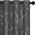 Deconovo Thermal Blackout Curtains for Bedroom and Living Room, 84 Inches Long, Light Blocking Drapes, 2 Panels with Tree Branches Design - 52W X 84L Inch, Beige, Set of 2 Panels Home & Garden > Decor > Window Treatments > Curtains & Drapes Deconovo Dark Grey 52W x 72L Inch 