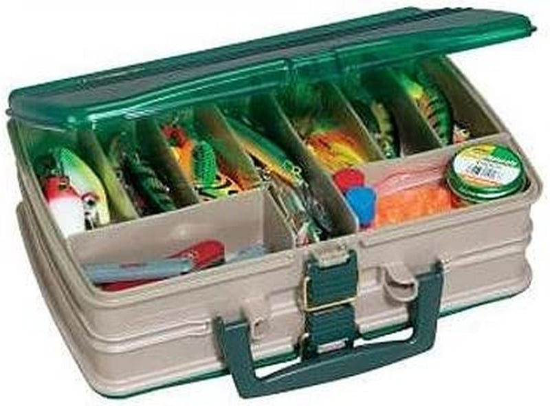 Plano Molding 1120-00 Tackle Box, Satchel-Style, 20-Compartment, Sandstone/Green - Quantity 3 Sporting Goods > Outdoor Recreation > Fishing > Fishing Tackle Plano Molding Co   