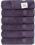 Luxury Spa and Hotel Quality Premium Turkish Cotton Washcloth Towel Set (Black) Home & Garden > Linens & Bedding > Towels Chakir Turkish Linens Plum  