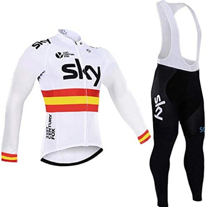 Mens Cycling Jesery Set Breathable Quick Dry Bike Shirt with 3D Padded Bib Shorts Cycling Shorts Men Padded for MTB Road Bike Sporting Goods > Outdoor Recreation > Cycling > Cycling Apparel & Accessories LOGASMART Long-set 17 5X-Large 