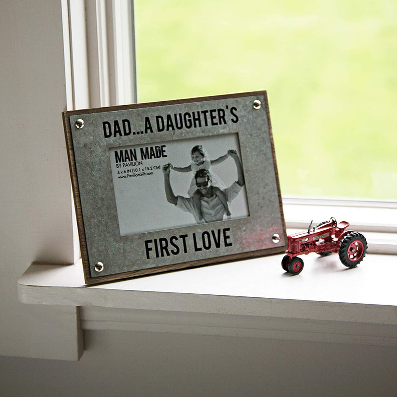 Pavilion - Dad. a Daughter'S First Love - Wood and Metal 4X6 Picture Frame Home & Garden > Decor > Picture Frames Pavilion Gift Company   
