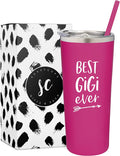 Sassycups Best Nana Ever Tumbler | 22 Ounce Engraved Mint Stainless Steel Insulated Travel Mug | Nana Tumbler | for Nana | World'S Best Nana | New Nana | Nana Birthday | Nana to Be Home & Garden > Kitchen & Dining > Tableware > Drinkware SassyCups Party Pink - Gigi  