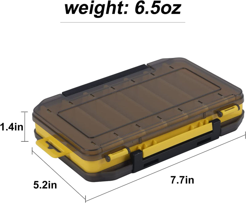 Goture Double Sided 14 Compartments Fishing Tackle Box-Waterproof Storage Bait and Hook Tool Case Container-Place Fishing Accessories Sporting Goods > Outdoor Recreation > Fishing > Fishing Tackle Goture   
