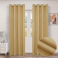 MINGSHIRE Long Curtains Window Blinds with Brushed Zigzag Pattern Bronze Rings Top, Room Darkening / Energy Saving for Guest Room, Light Grey, W52 X H84 Inch, 2 Pcs Home & Garden > Decor > Window Treatments > Curtains & Drapes MINGSHIRE Mustard Yellow W52 x L84|Pair 