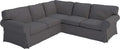 The Thick Cotton Ektorp 2 2 Sofa Cover Replacement Is Custom Made for IKEA Ektorp Corner or Sectional Sofa Slipcover Home & Garden > Decor > Chair & Sofa Cushions Custom Slipcover Replacement Heavy Duty Cotton D Gray  