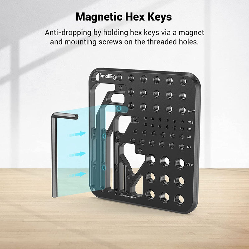 Smallrig 20Pcs Screws and Hex Key Storage Plate with 1/4"-20 3/8"-16 M2.5 M3 M4 M5 Stainless Steel Screws and 4Pcs Hex Keys MD3184 Sporting Goods > Outdoor Recreation > Fishing > Fishing Rods SmallRig   