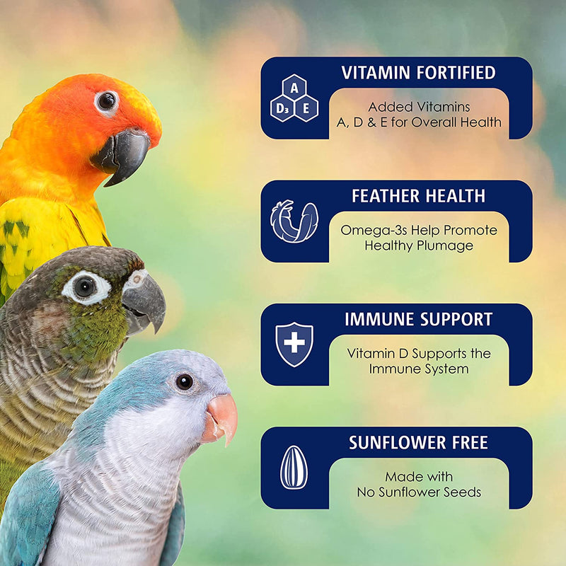 Vitakraft Vita Smart Gourmet Conure Food - Vitamin-Fortified - Daily Pet Bird Food for Conures and Small Parrots Animals & Pet Supplies > Pet Supplies > Bird Supplies > Bird Food Vitakraft   