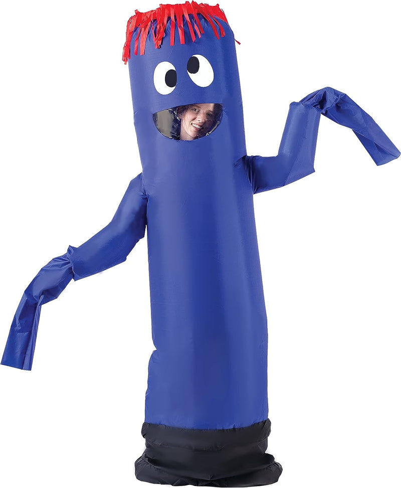 Spooktacular Creations Inflatable Costume Tube Dancer Wacky Waving Arm Flailing Halloween Costume Adult Size  Spooktacular Creations Blue  
