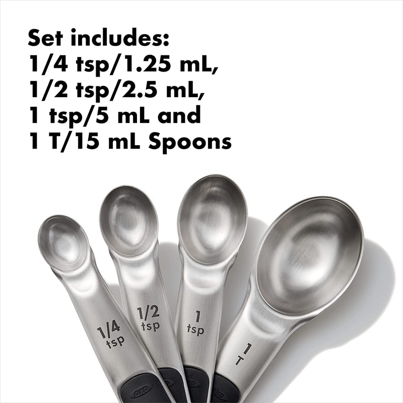 OXO Good Grips 4 Piece Stainless Steel Measuring Spoons with Magnetic Snaps Home & Garden > Kitchen & Dining > Kitchen Tools & Utensils OXOX9   