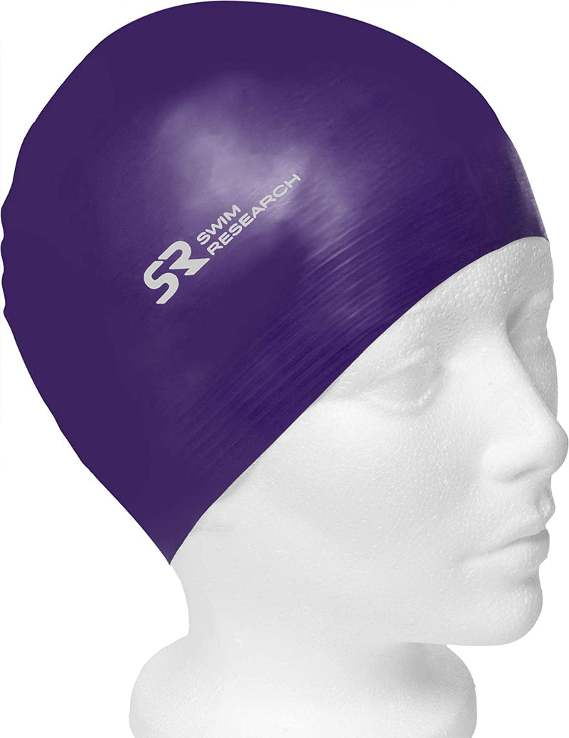 Swim Research Durable Solid Latex Swim Cap Sporting Goods > Outdoor Recreation > Boating & Water Sports > Swimming > Swim Caps Swim Research Purple-3PK  