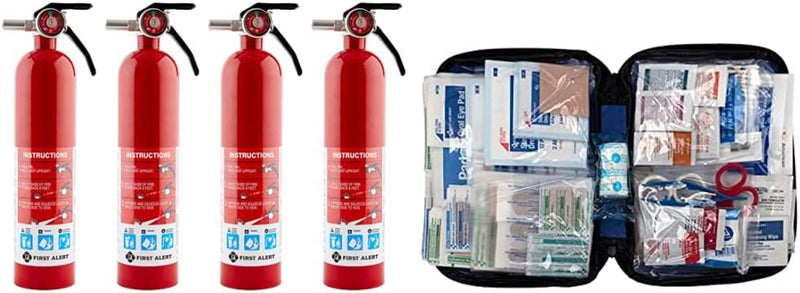 First Alert DHOME1 FE1A10G195 Fire Extinguisher, 2.5 Lb, Pewter Sporting Goods > Outdoor Recreation > Fishing > Fishing Rods First Alert Home1 4-Pack Fire Extinguisher + First Aid Emergency Kit 