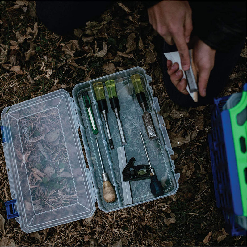 Tool Lock Tackle Box W/4 Fixed Compartments, Proprietary Gel Technology and Customizable from 4-24 Compartments (Large) Sporting Goods > Outdoor Recreation > Fishing > Fishing Tackle Tak Logic   
