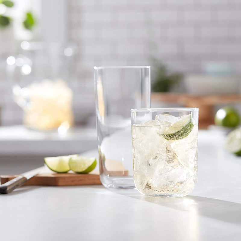 Libbey Polaris 16-Piece Tumbler and Rocks Glass Set, Axis Home & Garden > Kitchen & Dining > Tableware > Drinkware Libbey   