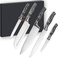 EUNA 5 PCS Knife Chef Set Ultra Sharp, Japanese Knives of Stainless Steel for Multipurpose Cooking, Kitchen Knives Professional with Gift Box, Integrated Design with Non-Stick Coating Sliver Home & Garden > Kitchen & Dining > Kitchen Tools & Utensils > Kitchen Knives EUNA Silver  