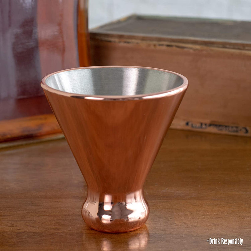 Cork Pops Reflective Copper Tone Stainless Steel Martini Cup Barware Accessory Home & Garden > Kitchen & Dining > Barware Cork Pops   