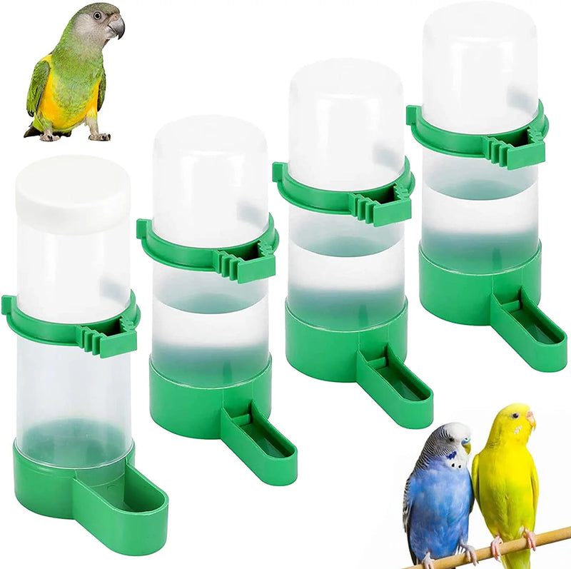 Gosear Bird Water Dispenser for Cage, 4Pcs Bird Water Bowl 140Ml Automatic No Mess Gravity Feeder Bird Watering Supplies for Pet Parrot, Parakeets, Cockatiel, Budgie Lovebirds and Other Birds Animals & Pet Supplies > Pet Supplies > Bird Supplies > Bird Cage Accessories > Bird Cage Food & Water Dishes Gosear 3PCS 140ml+1PCS 150ML  