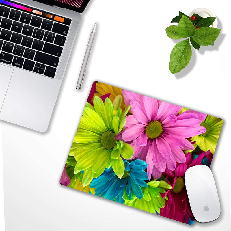 Shalysong Watercolor Flower Mousepad Computer Mouse Pad with Design Personalized Mouse Pad for Laptop Computer Office Decoration Accessories Gift