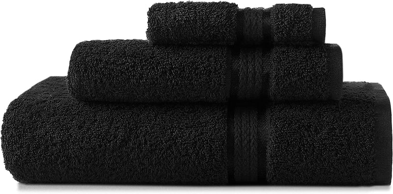 COTTON CRAFT Ultra Soft 6 Piece Towel Set - 2 Oversized Large Bath Towels,2 Hand Towels,2 Washcloths - Absorbent Quick Dry Everyday Luxury Hotel Bathroom Spa Gym Shower Pool - 100% Cotton - Charcoal Home & Garden > Linens & Bedding > Towels COTTON CRAFT Black 3 Piece Towel Set 