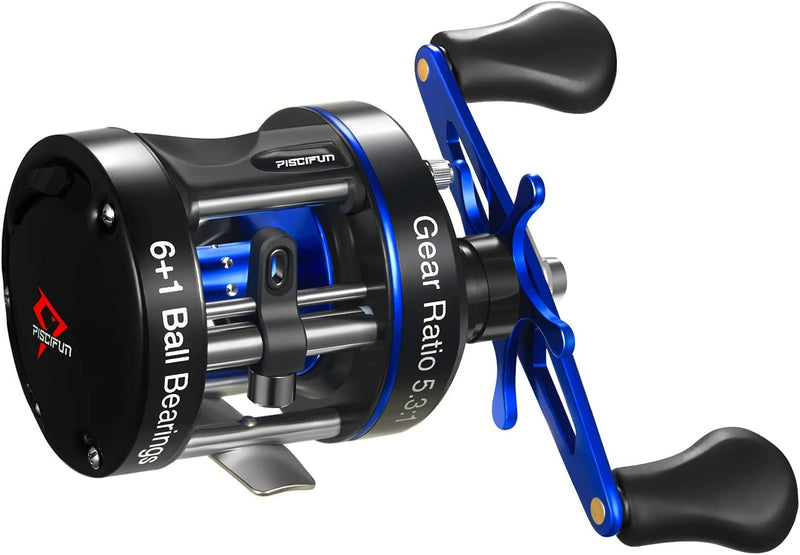 Piscifun Chaos XS round Baitcaster Reel, Reinforced Metal Body Baitcasting Fishing Reel, Smooth Powerful Saltwater Inshore Surf Trolling Reel, Conventional Reel for Catfish, Musky, Bass, Pike Sporting Goods > Outdoor Recreation > Fishing > Fishing Reels Piscifun 40 Left Handed  