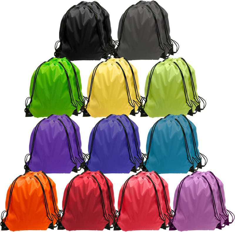Drawstring Bags 24 Pcs Drawstring Backpack Cinch Bag Draw String Sport Bag 6 Colors Home & Garden > Household Supplies > Storage & Organization GoodtoU 12 Colors  