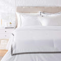 Damask Stripe Comforter Set - Soft, Easy-Wash Microfiber - Full/Queen, Burgundy Home & Garden > Linens & Bedding > Bedding > Quilts & Comforters KOL DEALS Dark Grey Ribbon King 