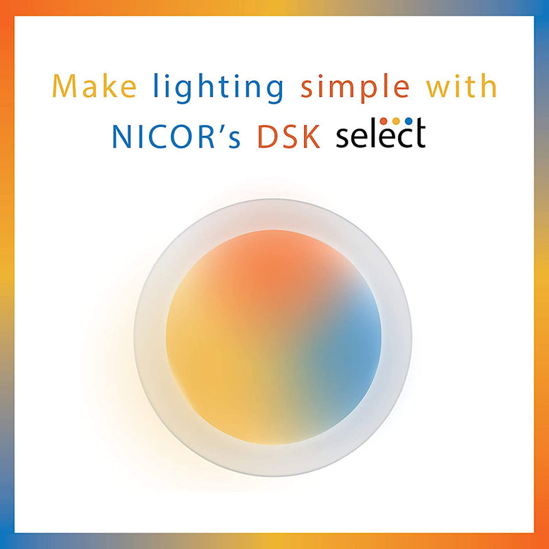 NICOR Lighting DSK Select Series 5/6-Inch Surface Mount LED Downlight (DSK563120SWH), White