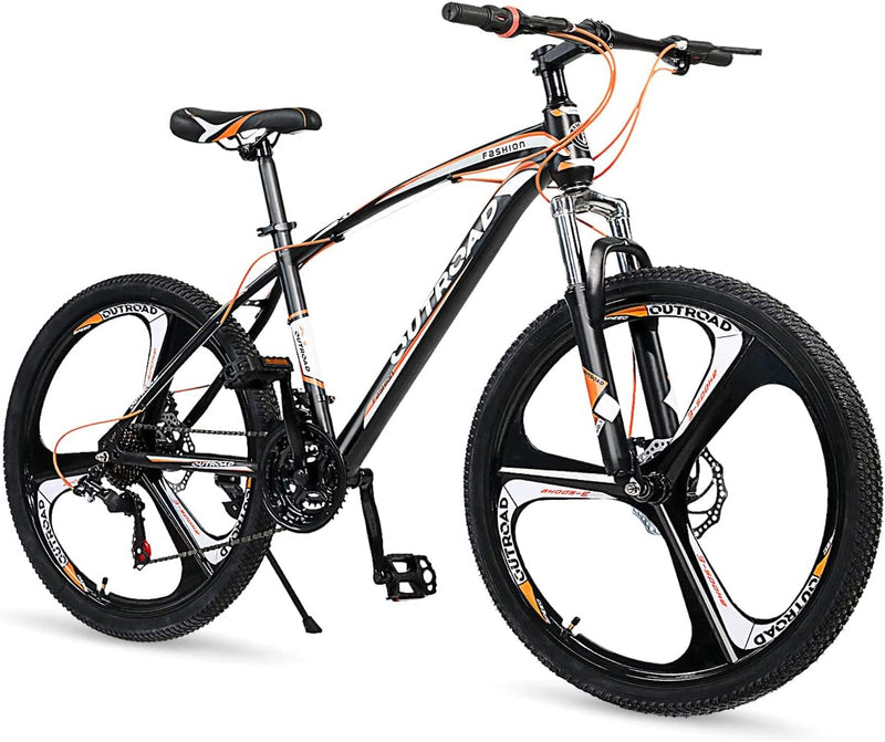 Max4Out Mountain Bike 20/26/27.5 Inch Wheel 7/21 Speed Mountain Bicycle for Men and Women, High Carbon Steel Frame Road Bike with Daul Disc Brakes Sporting Goods > Outdoor Recreation > Cycling > Bicycles Max4out X1-ORANGE  