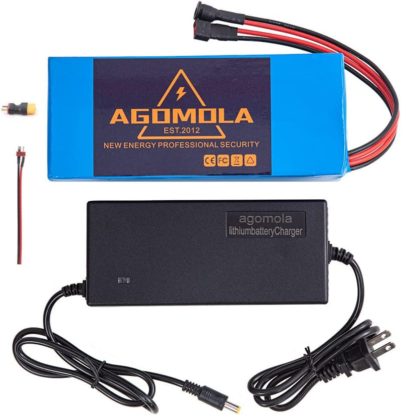 Agomola 48V Ebike Battery 20Ah Lithium Battery for 100W to 1000W 1200W Electric Bicycle Bikes Scooter Motor with Charger BMS XT60 Sporting Goods > Outdoor Recreation > Cycling > Bicycles agomola 36Volt 10AH  