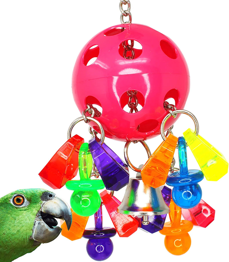 Bonka Bird Toys 1938 Paci Pull Colorful Pacifier Ring Acrylic Parrot Parrotlet Budgie Quaker African Animals & Pet Supplies > Pet Supplies > Bird Supplies > Bird Toys Bonka Bird Toys Acrylic Ring & Pacifier  