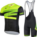 Santic Men'S Cycling Jersey Set Bib Shorts 4D Padded Short Sleeve Outfits Set Quick-Dry Sporting Goods > Outdoor Recreation > Cycling > Cycling Apparel & Accessories SANTIC(QUANZHOU) SPORTS CO.,LTD. Green-146 Large 
