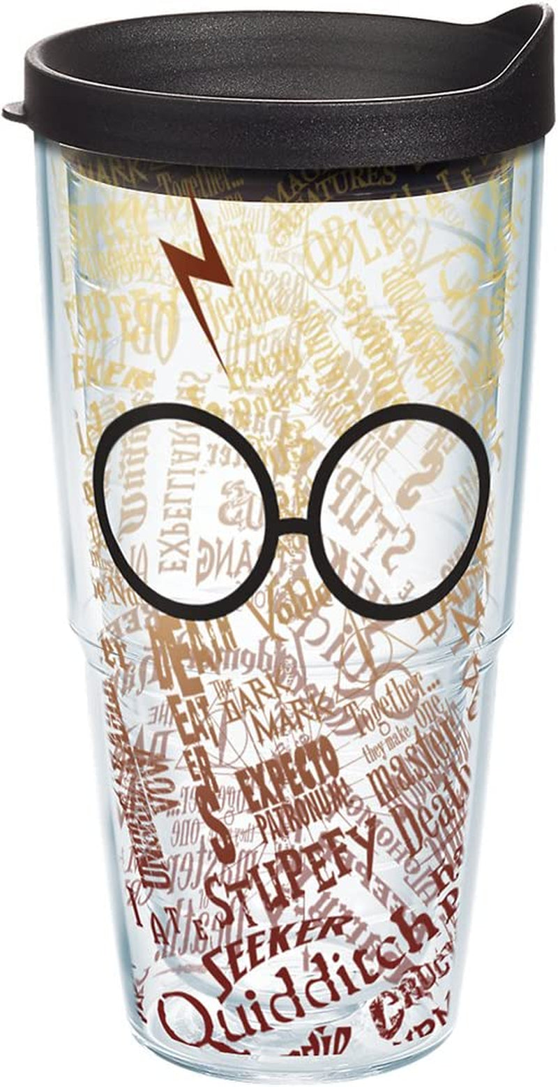 Tervis Made in USA Double Walled Harry Potter - Glasses and Scar Insulated Tumbler Cup Keeps Drinks Cold & Hot, 16Oz Mug, Classic Home & Garden > Kitchen & Dining > Tableware > Drinkware Tervis Black/White 24oz 