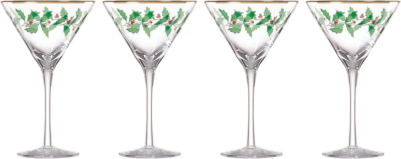 Lenox Holiday 4-Piece Iced Beverage Glass Set Home & Garden > Kitchen & Dining > Tableware > Drinkware Lenox Martini Glasses, Set of 4  
