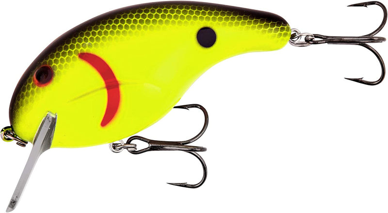 Bandit Rack-It Square-Bill Crankbait Bass Fishing Lure with Unique Sound, Dives 4-5 Feet Deep, 2 3/4 Inches, 5/8 Ounce Sporting Goods > Outdoor Recreation > Fishing > Fishing Tackle > Fishing Baits & Lures Pradco Outdoor Brands Chartreuse Black Back/Scales  