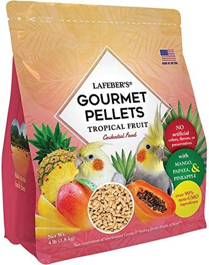 Lafeber Premium Daily Diet Pellets Pet Bird Food, Made with Non-Gmo and Human-Grade Ingredients, for Cockatiels, 5 Lb Animals & Pet Supplies > Pet Supplies > Bird Supplies > Bird Food Lafeber Company Tropical Fruit 4 Pound (Pack of 1) 