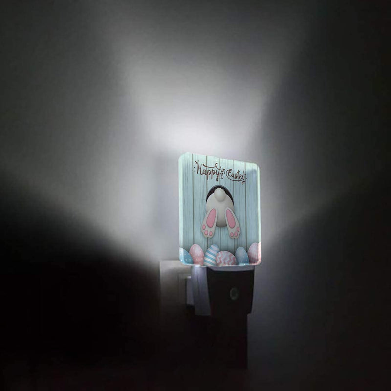 Warmoom Easter Plug-In LED Night Light-Happy Easter Funny Rabbit Pink and Blue Eggs,Smart Dusk to Dawn Sensor Night Lamp, FBACKYD202001201LLRSLXM04808YDAAWOM, 11.5X7.5X5Cm, Rabbit3555L Home & Garden > Lighting > Night Lights & Ambient Lighting Warmoom   