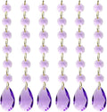 Poproo Teardrop Pendant Octagon Crystal Glass Beads Pendants for Chandelier Lamp Curtain Decor, 6-Pack (Blue) Home & Garden > Lighting > Lighting Fixtures > Chandeliers Poproo Purple  