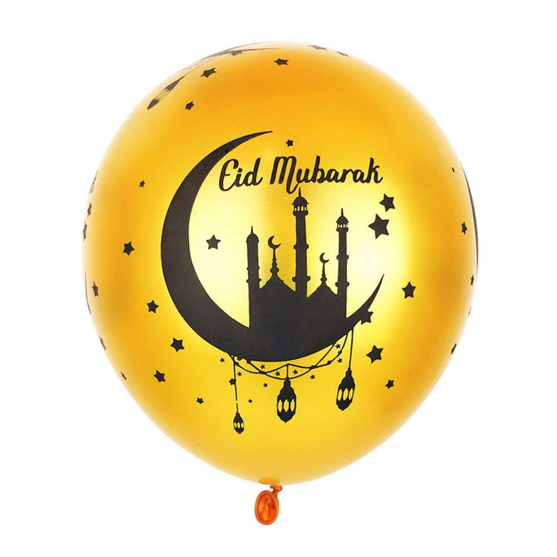 Eid Mubarak Balloons Ramadan Festival Decoration Dinner Party Decoration Event & Party Supplies for Home Party Balloons Gold Arts & Entertainment > Party & Celebration > Party Supplies Enow-YL Gold  