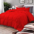 Comforter Bed Set - All Season Chocolate down Alternative Quilted Comforter Bed Set - 100% Cotton 800 Thread Count - Duvet Insert or Stand Alone Comforter - 3 Pcs Set - Oversized Queen Home & Garden > Linens & Bedding > Bedding > Quilts & Comforters BSC Collection Red Full/Queen 