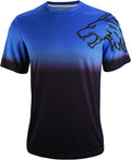 Wisdom Leaves Mens Mountain Bike Jersey Short Sleeve MTB Shirts Moisture-Wicking and Quick-Dry Sporting Goods > Outdoor Recreation > Cycling > Cycling Apparel & Accessories Wisdom Leaves Dye-blue X-Large 