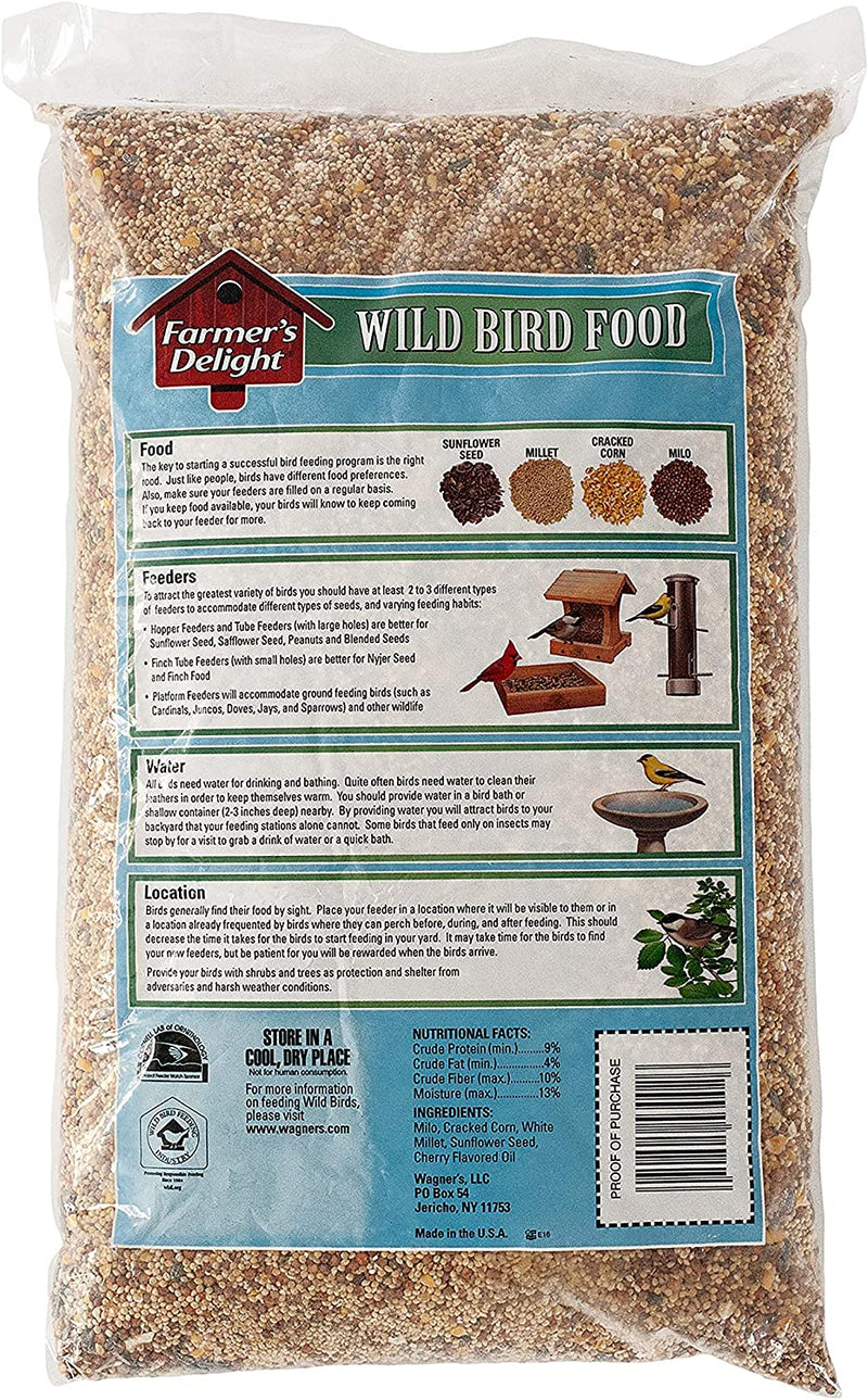 Wagner'S 53002 Farmer'S Delight Wild Bird Food with Cherry Flavor, 10-Pound Bag Animals & Pet Supplies > Pet Supplies > Bird Supplies > Bird Food Wagner's   