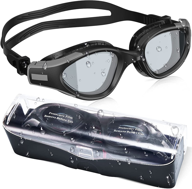 Swimstars Swim Goggles for Adult Men Women Youth | Anti-Fog Lenses with UV Protection | No Leaking Pool Water Glasses Sporting Goods > Outdoor Recreation > Boating & Water Sports > Swimming > Swim Goggles & Masks SwimStars Black, Grey Lens  