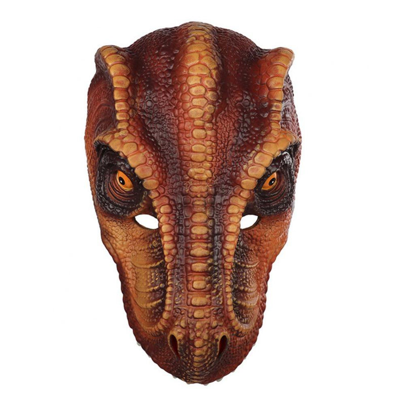 Halloween Mask Dinosaur Tyrannosaurus Rex Mask 3D Role Playing Masks Halloween Party Cosplay Props Ornament Apparel & Accessories > Costumes & Accessories > Masks EFINNY Orange  