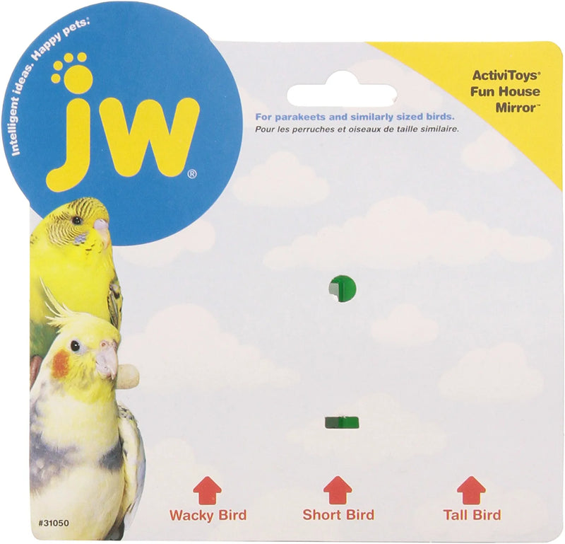 JW Pet Company Activitoys Fun House Mirror Bird Toy, Colors May Vary Animals & Pet Supplies > Pet Supplies > Bird Supplies > Bird Toys JW   