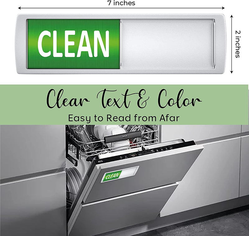 Dishwasher Magnet Clean Dirty Sign Indicator, Trendy Universal Kitchen Dish Washer Refrigerator Magnet, Super Strong Magnet with Stickers for Kitchen Organization and Storage (Green & Red) Home & Garden > Household Supplies > Storage & Organization iClevr   