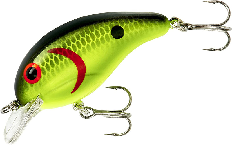 Bandit Series 100 Crankbait Bass Fishing Lures, Dives to 5-Feet Deep, 2 Inches, 1/4 Ounce Sporting Goods > Outdoor Recreation > Fishing > Fishing Tackle > Fishing Baits & Lures Pradco Outdoor Brands Chartreuse Black Back/Scales  