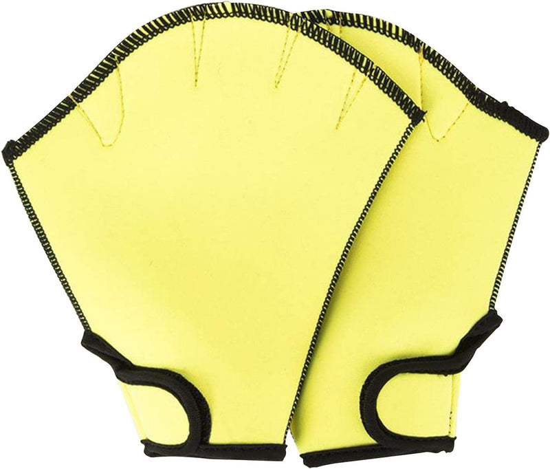 Fancyes Swim Training Gloves, Webbed Swimming Gloves, Diving Water Resistance Training-Exercise Fitness Gloves for Men Women Adult Children Sporting Goods > Outdoor Recreation > Boating & Water Sports > Swimming > Swim Gloves Generic Yellow M  