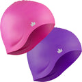 The Friendly Swede Silicone Swim Cap for Long Hair, Durable Swim Caps for Women Swimming, Swimming Cap for Women, Swim Cap for Men, Swim Cap for Women, Long Hair Swim Cap Sporting Goods > Outdoor Recreation > Boating & Water Sports > Swimming > Swim Caps The Friendly Swede Hot Pink + Purple  