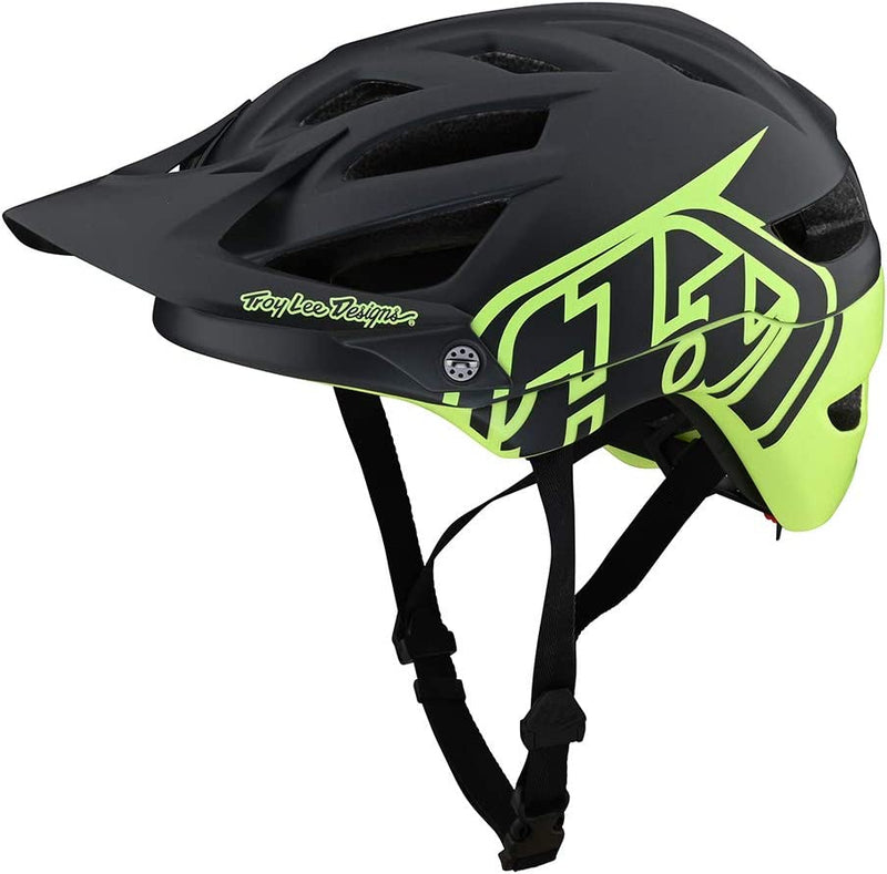 Troy Lee Designs Adult | All Mountain | Mountain Bike | A1 Classic Helmet with MIPS Sporting Goods > Outdoor Recreation > Cycling > Cycling Apparel & Accessories > Bicycle Helmets Troy Lee Designs Gray/Green X-Large/XX-Large 